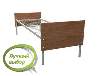 Кровать двухъярусная металлическая сварная ячейка 100 100 соединение клин спинка ЛДСП 16 мм